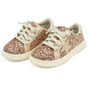 KINLEY GOLD GLITTER STAR SNEAKER - L'AMOUR
